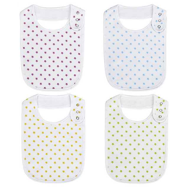 Fashion Newborn Cotton Bib Towel Digital Printing Baby Bibs Double Thick Absorbent Square Towel For Infant Babador