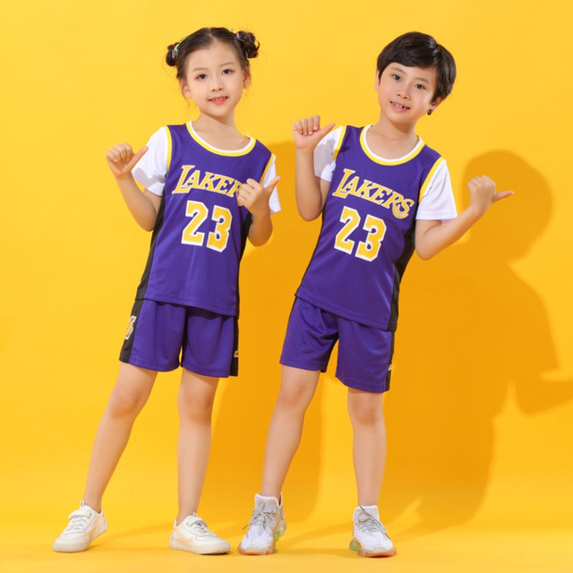 Baby boy basketball uniform outdoor sportswear 3-12 years old girls youth short suit summer children designer clothes set