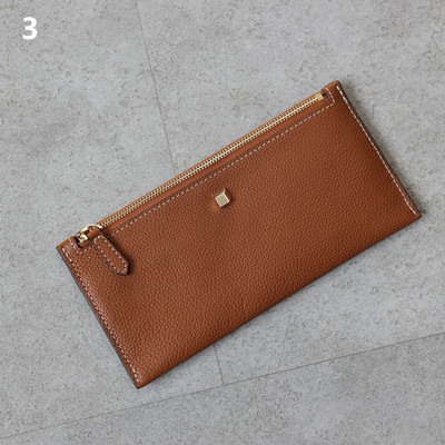 Women's Genuine Leather Long Wallet With Card Holder Fashion Clutch High Quality Zipper Bag