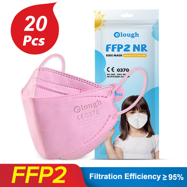 FFP2 Mascara Ninos Mascarilla FPP2 Homolucada KN95 Masks Disposable Face Mask Kids Health 6-12old FFP2Mask Certified