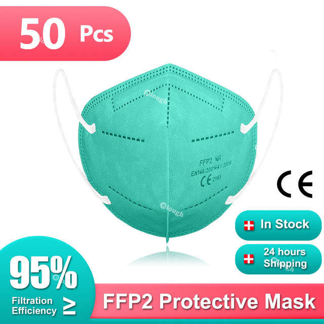 FFP2 أقنعة KN95 Mascarillas هومولوكادا 5 طبقات ffp2fan CE قناع الجهاز التنفسي FPP2 قناع وجه واقي KN 95 Masque الكبار