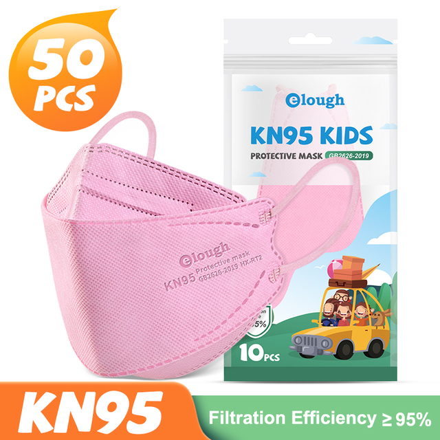 أقنعة FPP2 للأطفال FFP2 أقنعة KN95 للأطفال 5 طبقات infantil ماسكارا 9-12old معتمدة ffp2maske واقية للأطفال