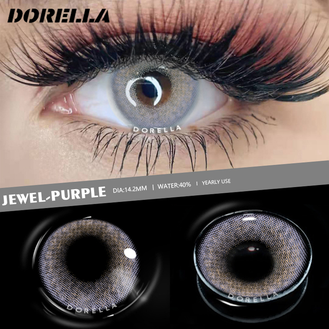 D'ORELLA 1 Pair (2pcs) Natural Color Lenses Eyes Annual Color Contact Lenses For Eyes Beauty Contact Lenses Eye Cosmetic Colored Lenses