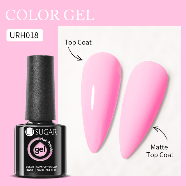 UR SUGAR 7ml Nude Pink Color Gel Nail Polish Glass Bottle Spring Summer UV LED Gel Varnish Manicure Semi Permanent Nail Art