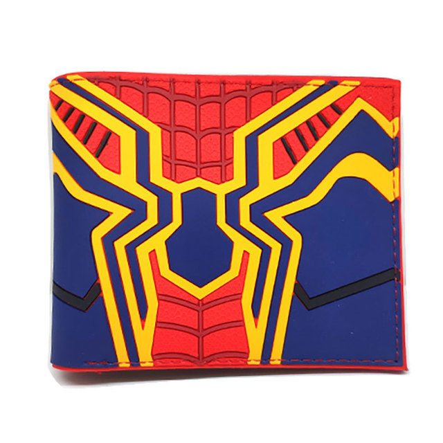 Disney Marvel Animation Peripheral Spiderman Short Leather Wallets Wallet Purse For Men Unique Wallet Wallet Women