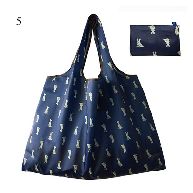 Environmental Shopping Bag Women Foldable Casual Handbag Floral Multifunctional Convenient Shopping Pouch Large Capacity Bag