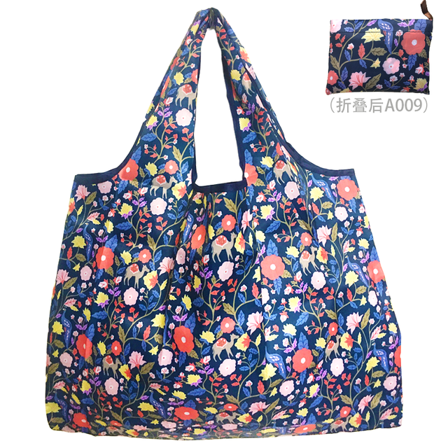 Reusable grocery bag shopping handbag animal flower beach cute gift bag vegetable fruit washable lightweight sturdy nylon hand