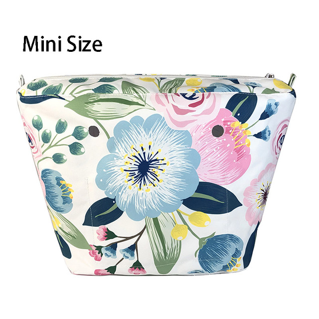 Floral trim waterproof inner insert, classic small inner pocket, handbags accessory