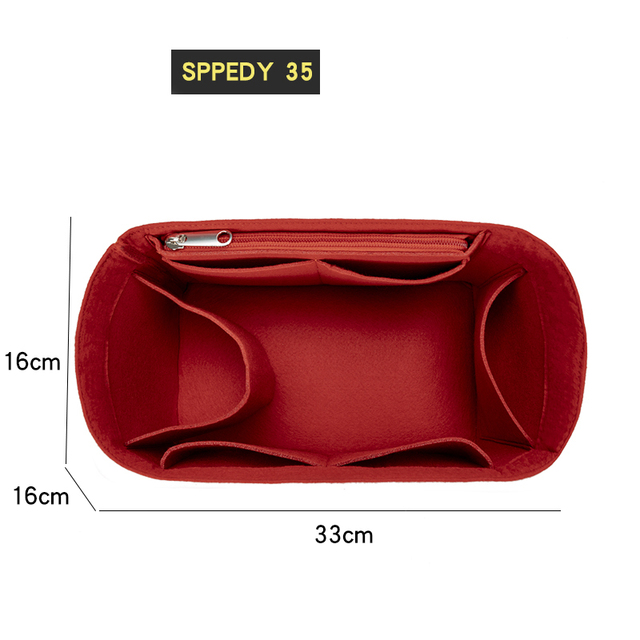 Felt Insert Bag Fit For Speedy 16 20 25 30 35 Women Bag Female Organizer For Cosmetic Pocket Mirror Keep Shape Improve Inner Space