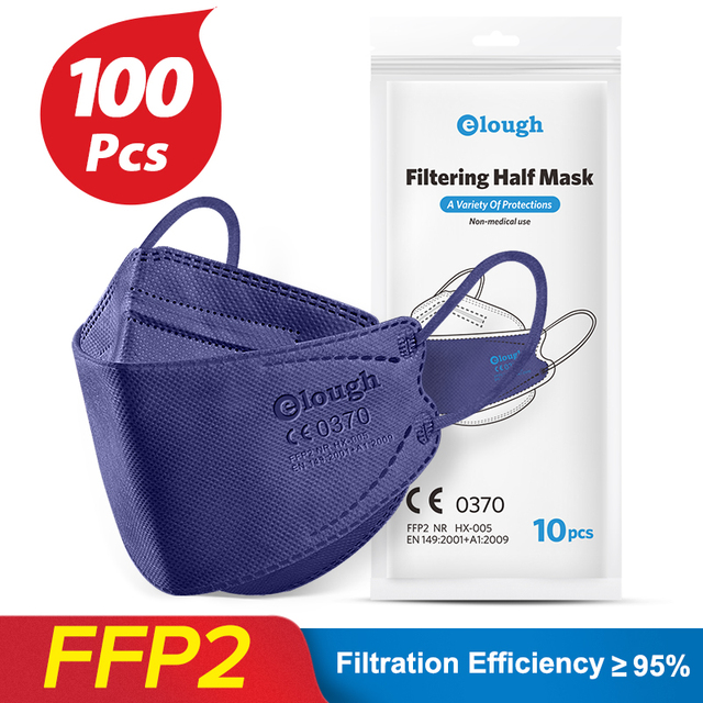 10-100pcs Health Approved FFP2 Masks KN95 Mascarillas CE Breathing Filter Fish Mask Protective ffp2mask Reusable Face Mask