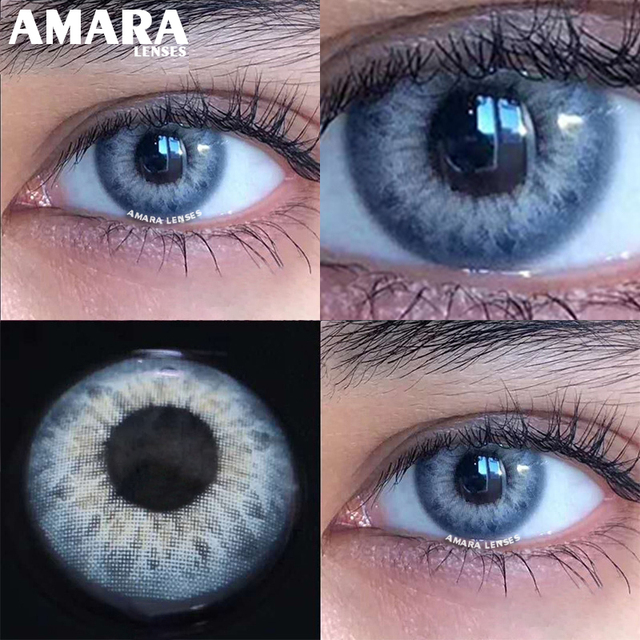 AMARA عدسات لاصقة 2 قطعة عدسات ملونة عيون سنوية ملونة اتصالات جمال العين اتصالات مستحضرات التجميل عدسة عدسات لاصقة ملونة