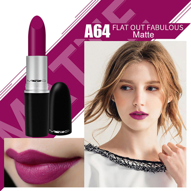 New Matte Lipstick High Quality Metal Tube Bullet Lipstick Lipstick Waterproof Long Lasting Lipstick Lip Makeup Cosmetics