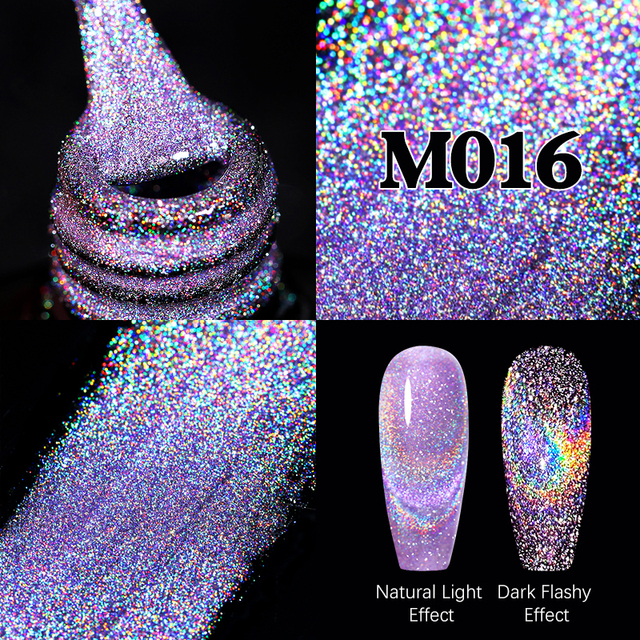 ur sugar fluorescent reflective gel nail polish neon yellow pink red glitter semi permanent soak off uv led nail polish