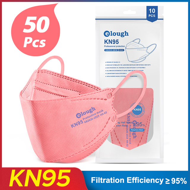 Elough FFP2 Masks KN95 Fish Mascarillas Homolucada Spain ffp2necce Respiratory Filter Reusable Protective Face Mask Mask