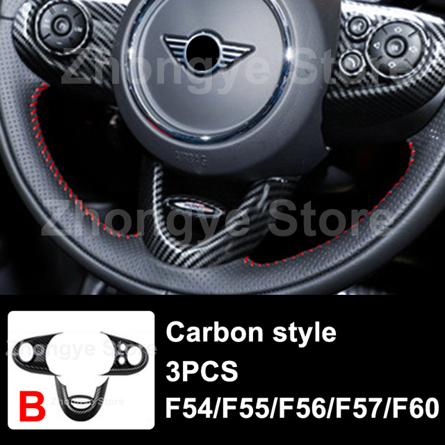 Modified Style Carbon Fiber Car Interior Stickers For Mini One Cooper S JCW Clubman F54 F55 F56 F57 F60 Countryman Accessories