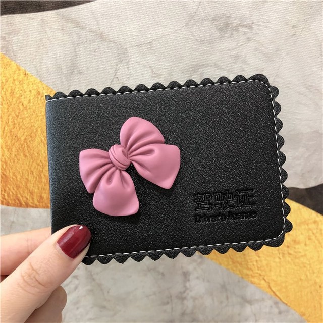 Cute Creative Personalized Driver's License Leather Case Ultra-thin Ladies Wallet Credit Card Holder ID Card Bag Birthday Gift