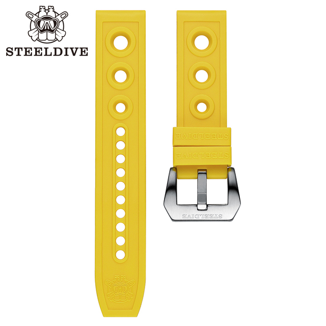 STEELDIVE Automatic Watch Strap 20mm Mechanical Watch Bands 22mm Steel Diving Watch Rubber Strap 20/22mm Fashion Watches Bracelets
