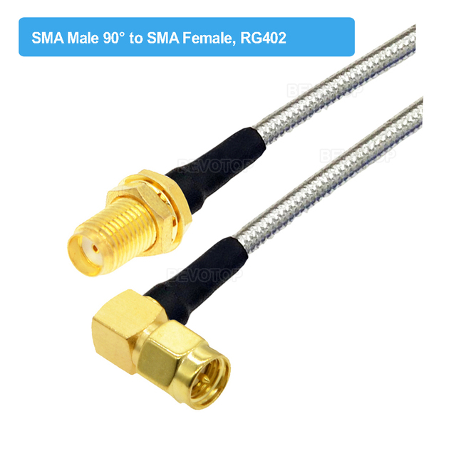 RG402 SMA Male to SMA Male Plug Semi Flexible Silver RG402 Test Cable High Frequency 50ohm 6GHz RF Pigtail Coaxial Cable