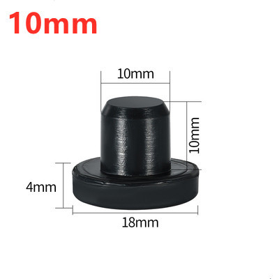 Black White Silicone Rubber Hole Plugs 2.7mm-14mm T Taipei Round Solid Hole Caps High Temperature Seal Stopper Dust Plug