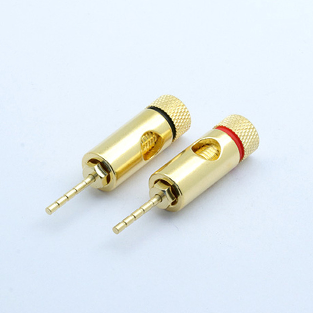 10pcs "U" "Y" Banana Plug Connector Copper Nickel Plated Gold Spade Speaker Mosaic Plug Audio Screw Fork Connectors Adapter