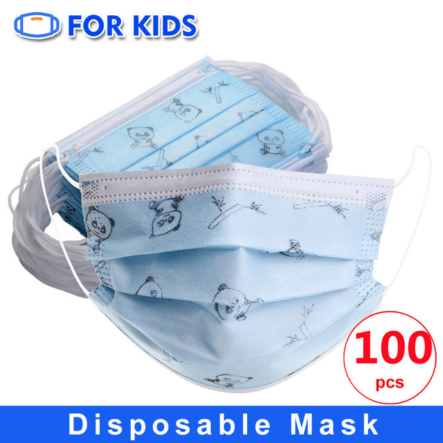 3 ply non woven fabric disposable children's cartoon mask