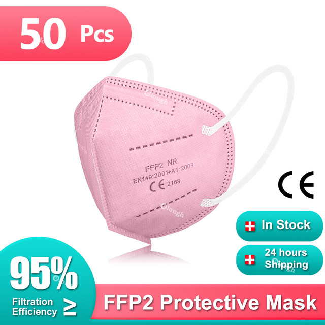 FFP2 قناع FPP2 معتمد FFP2 ملون Mascarillas 5 طبقات KN95 أقنعة فلتر ffp2قناع ce قابل لإعادة الاستخدام جهاز التنفس ffpp2 Masken ffp 2