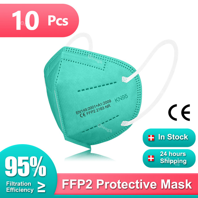 1-100 قطعة KN95 أقنعة ffp2fan ffpp2 الفم قناع قابلة لإعادة الاستخدام KN95 التنفس FPP2 Masque FFP2 واقية الوجه Mascarillas Masken CE