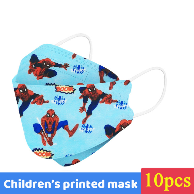 Disney Mickey Kids KN95 Face Mask 4 Layers Dust-proof Respirator Reusable Boys Girls 4-12 Years FFP2 Mouth Mascarilla