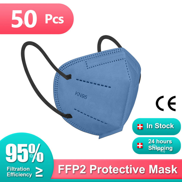 Morandi ffp2fan Adult KN95 Mascarillas FPP2 Face Mask 5 Layers Face Mask Ventilated FFP2 Respirator Mouth Mask KN95 Color