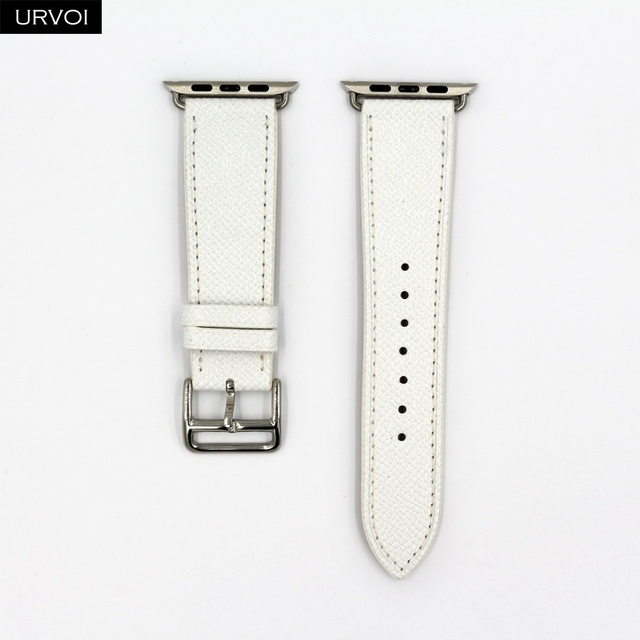 URVOI Leather Band for Apple Watch Series 7 6 SE 5 4 3 2 1 Round One for iwatch Straps Wrist Band Classic Design 41 45mm