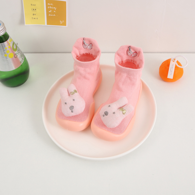 Children Anti-Slip Shoes Newborn Baby Girl Cotton Non-Slip Floor Socks Baby Boy Rubber Sole Cartoon Indoor Socks Infant Shoes