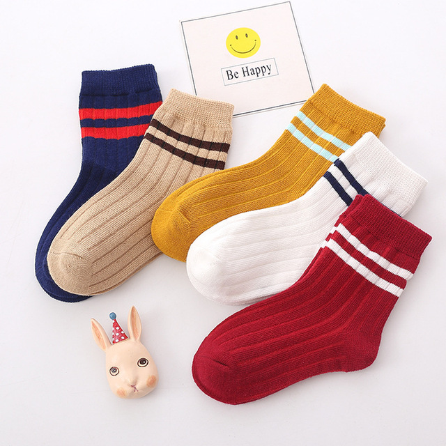 5 Pairs Cotton Kids Warm Socks Winter Socks For Baby Girls Cute Cartoon Newborn Toddler Casual Sports Socks Boys Socks 0-12 Years