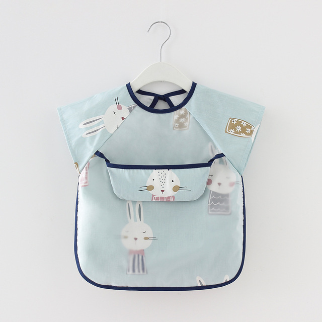 Waterproof Infant Eating Children Drawing Sleeveless Baby Bandana Bibs Cute Baby Bibs Soft Baby Apron Cotton Meal Burp Eva Clothes