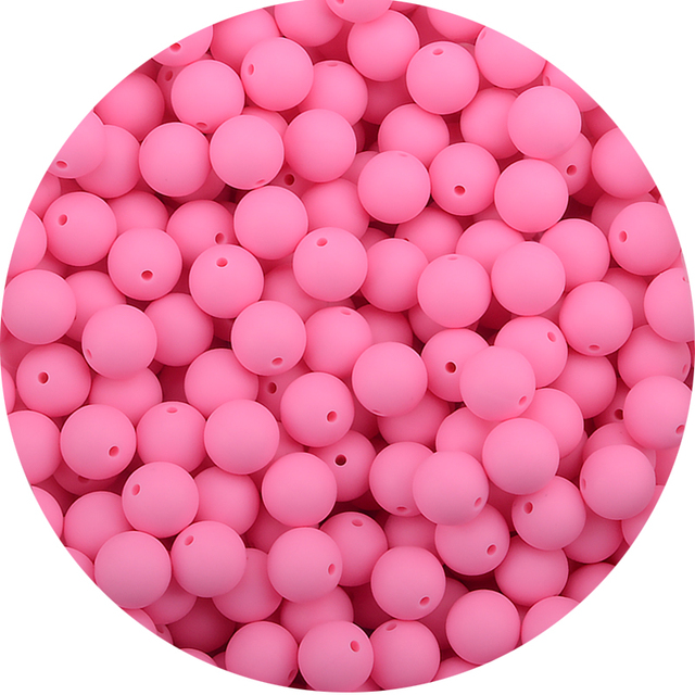 LOVKA 12mm 100pcs/lot Silicone Beads Food Grade Baby Teether Round Beads Baby Chewing Teething Beads Silicone Teether Diy