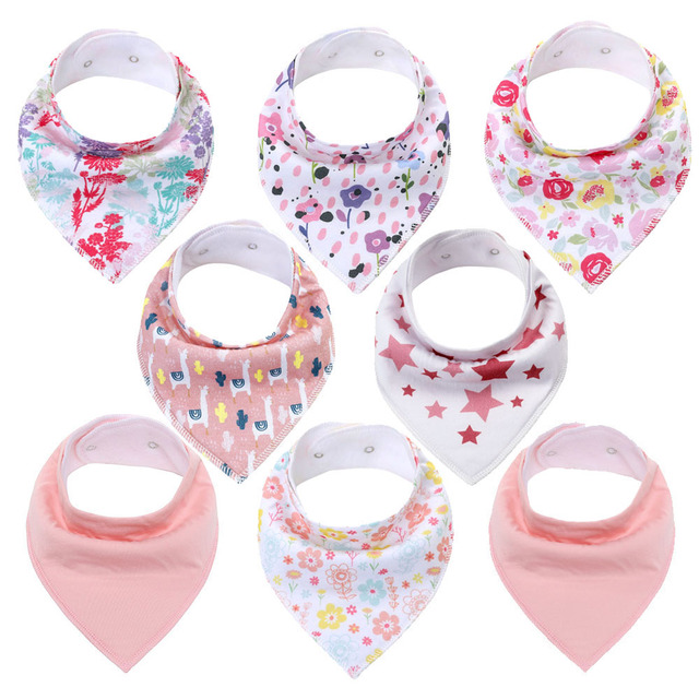 8pcs Civarua Kids Baby Bibs Newborn Baby Bandana Drool Bibs Super Soft Bandana Bibs for Boys and Girls 100% Organic Cotton Bibs