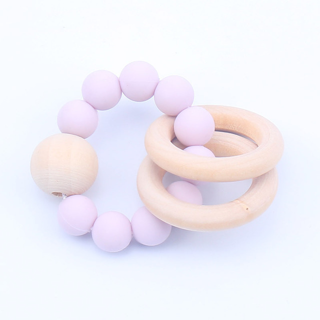 Pacifier Clip Baby Girls Silicone Teething Beads Paci Holder Clips Soothie Teether Toy Chewbeads Birthday Baby Shower Gift 2022