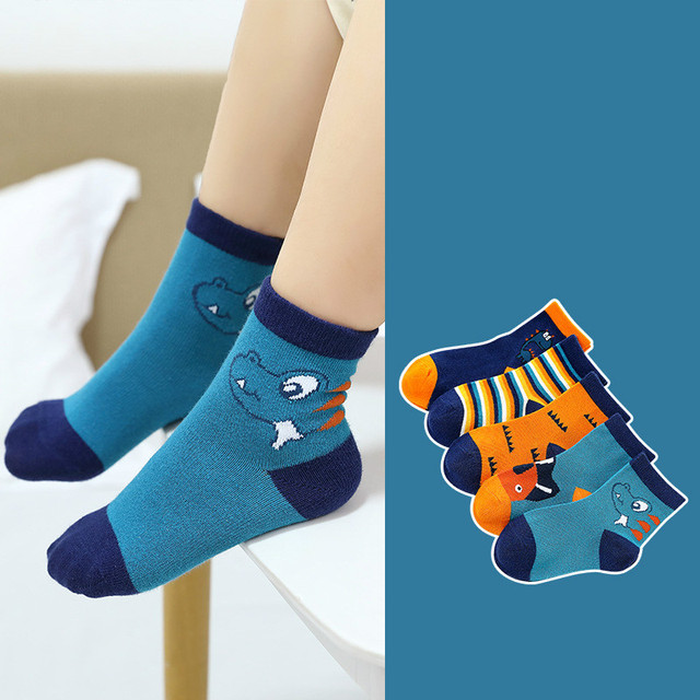 2022 5pairs/lot Children Cotton Boys Girls Socks Cute Cartoon Pattern Kids Socks for Baby Boy Girl Sport Pattern Suitable for 1-12Y