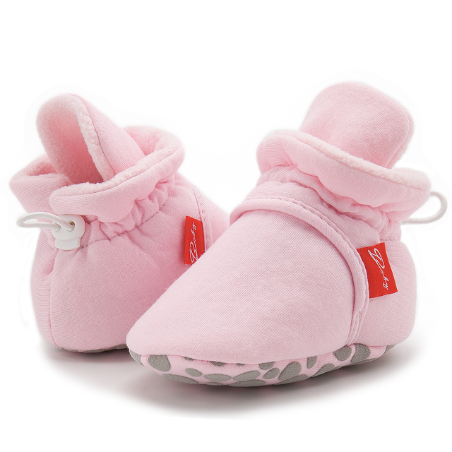 Winter Baby Boy Girl Socks Baby Shoes Socks Easy Wear Tight Hook and Loop Infant Newborn Walking Fluff Warm Moccasins Zapatos Bebe