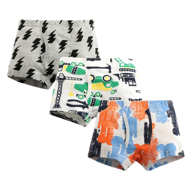 3pcs/set Cartoon Dinosaur Cotton Boys Boxer Underpants Children Panties Warm Cartoon Underwear Kids Panty Shorts 3-10 Years