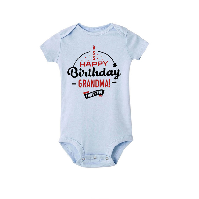 2021 Funny Happy Father's Day Mother Grandma Grandpa Baby Bodysuit Newborn Boys Girls Summer Short Sleeve Casual Wear