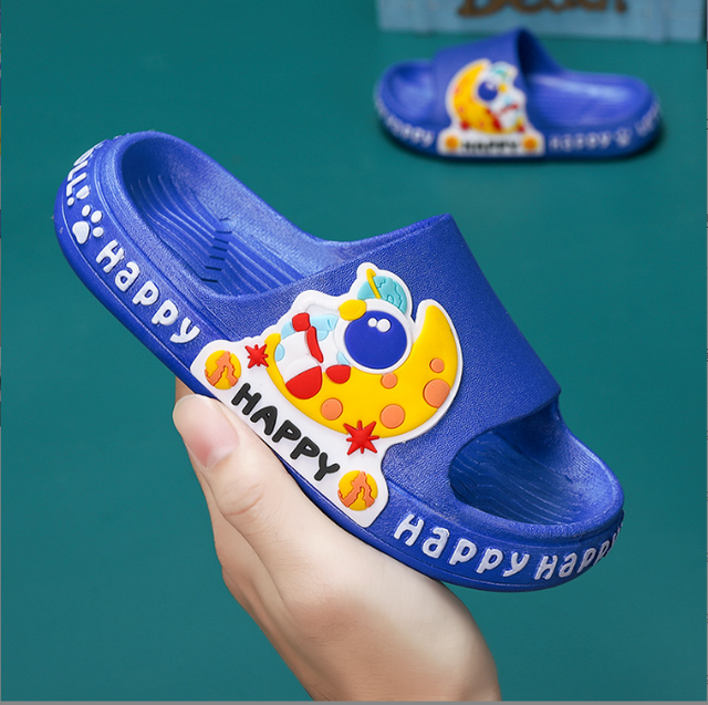 Children's slippers summer cartoon cute anti-skid soft bottom small children's room bath boys and girls home baby cold slippers