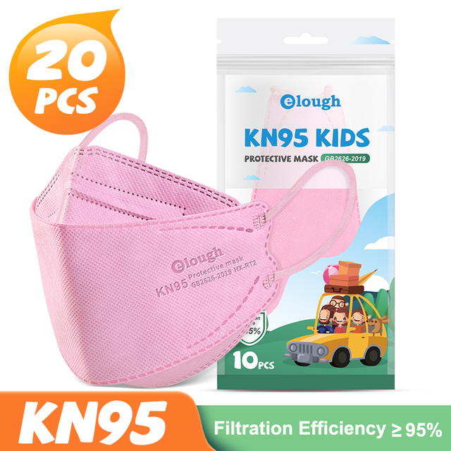 أقنعة FPP2 للأطفال FFP2 أقنعة KN95 للأطفال 5 طبقات infantil ماسكارا 9-12old معتمدة ffp2maske واقية للأطفال