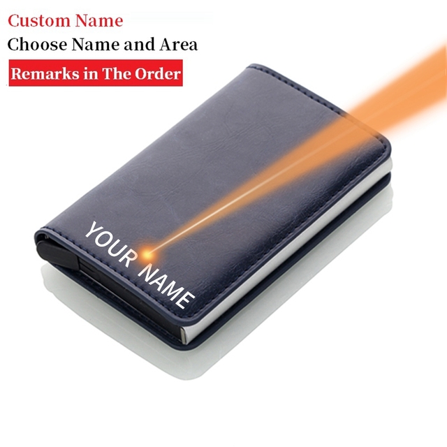 2022 Anti-Blocking Credit Card Holder Mens Metal Card Case RFID Aluminum Business Minimalist Travel Card Wallet