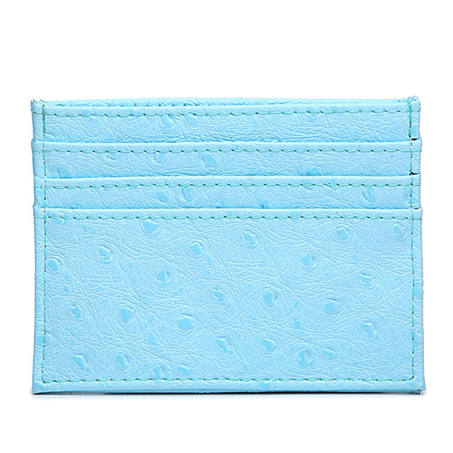 Customized Hot Sales Card Holder Men Women Ostrich/Crocodile/Python/Snake PU Leather PU Wallets Small Card Holder Bag Card Holder