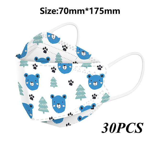 10/30pcs Children FPP2 KN95 Masks Kids Anti Virus Fish Shaped Cartoon Printed Anime Face Mask From Virus ffp2fan Mascarillas