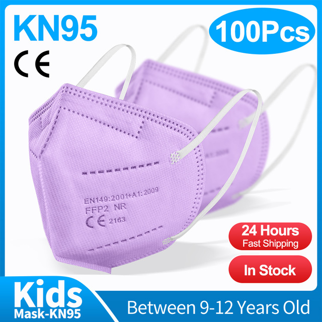 10-100pcs KN95 Mask Kids 5 Layer FFP2 Mascarillas FPP2 Approved Health Children Protective Face Mask Reusable mascarillas El Niño