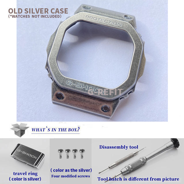 G-Refit DW5600 5610 G5600E Metal Bezel Stainless Steel Watchband 5600 Strap GW-B5600 Band WtachCase Accessories With Tools