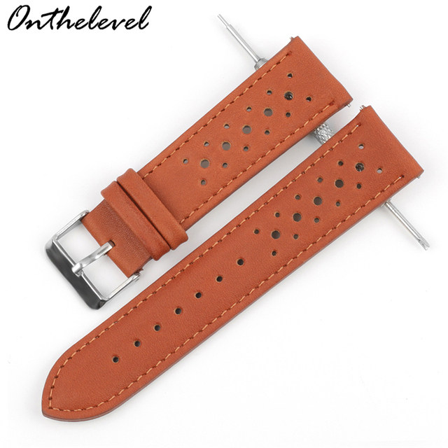 Onthelevel Leather Watch Strap 18mm 20mm 22mm 24mm Gray Color Watch Band Quick Release Watch Straps Replacement