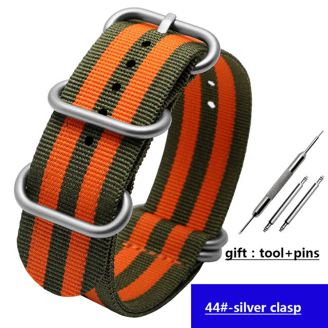 For NATO Zulu strap wholesale 18 color heavy duty nylon watchband 18mm 20mm 22mm 24mm rainbow stripe canvas replacement bracelet