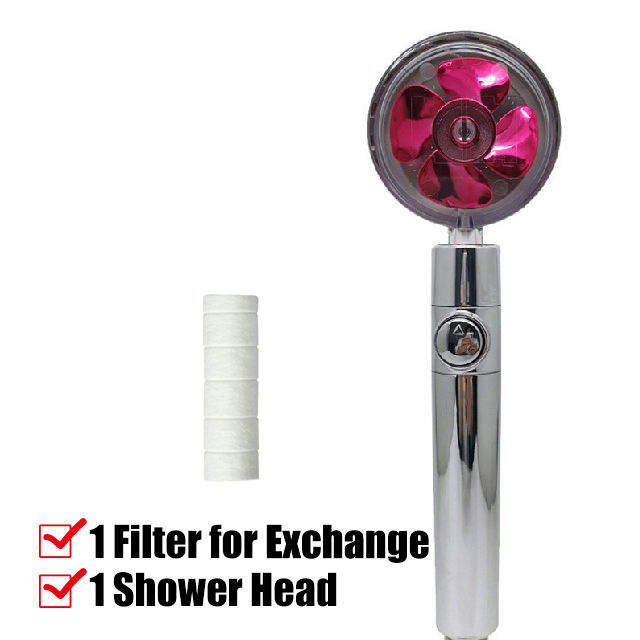 New Turbo Fan Shower Head Water Saving High Quality 360 Degree Pre-Flow With Extended Rainfall Shower Head Fan With Stand